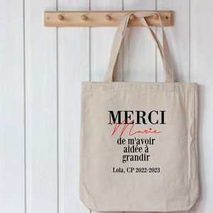 tote bag  merci de m'avoir aidé à grandir