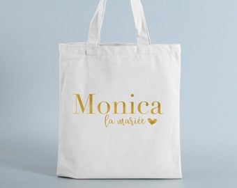 Personalized bachelorette party tote bag