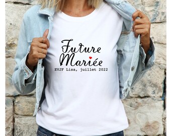 Tee shirt future mariée  EVJF coeur