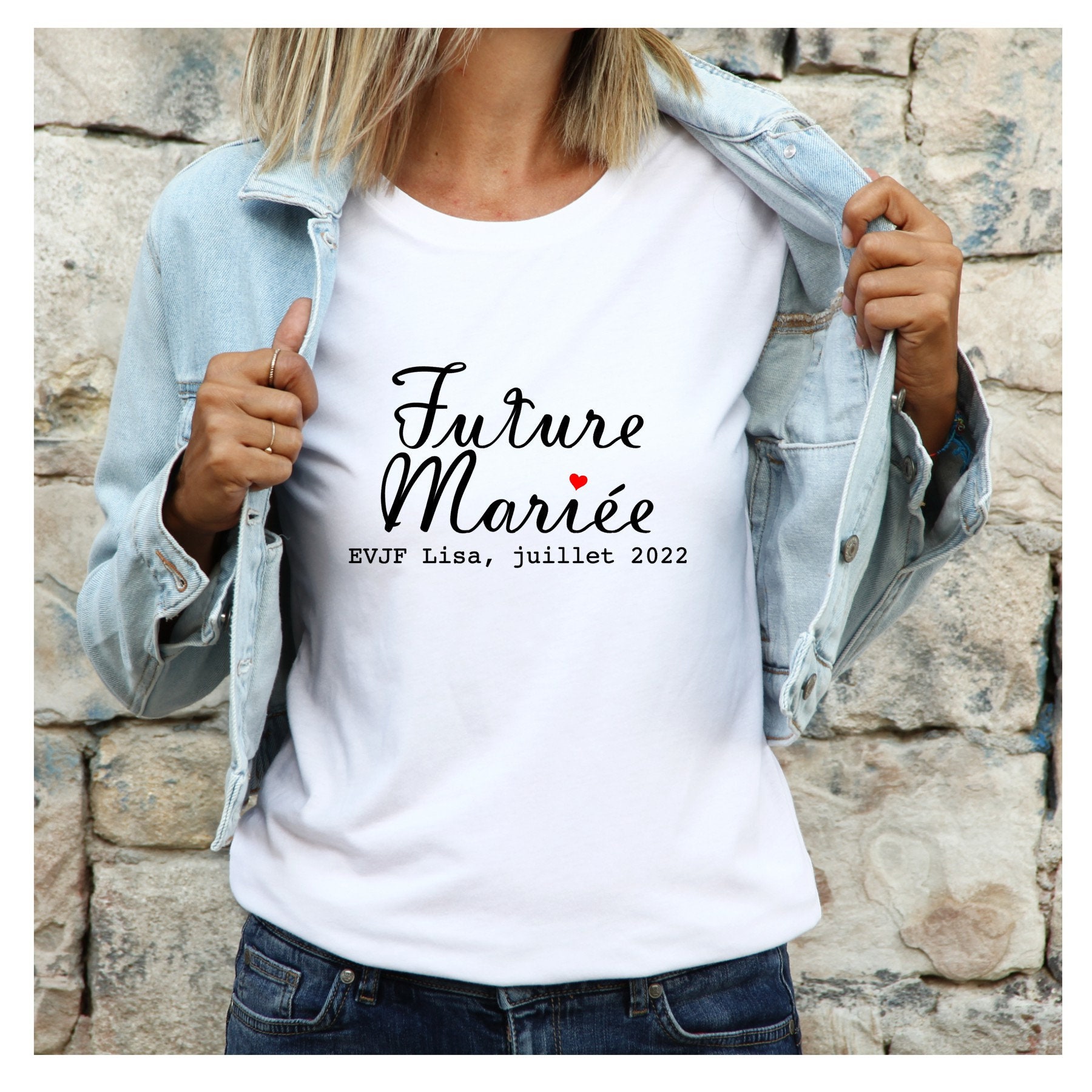 Discover Future Mariée  EVJF Coeur T-Shirt