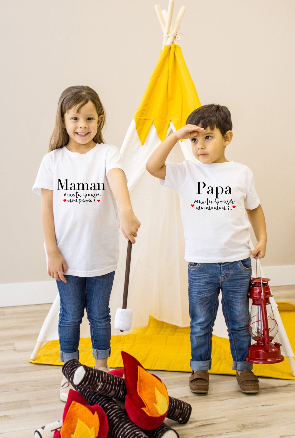 Customizable children's marriage proposal t-shirt