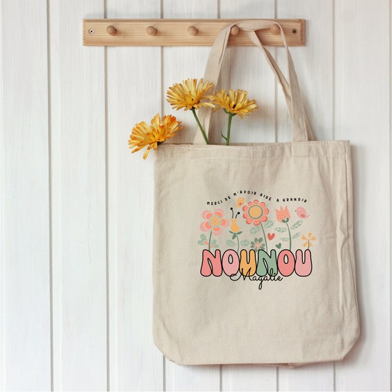 May tote in signature canvas with dandelion floral print hotsell