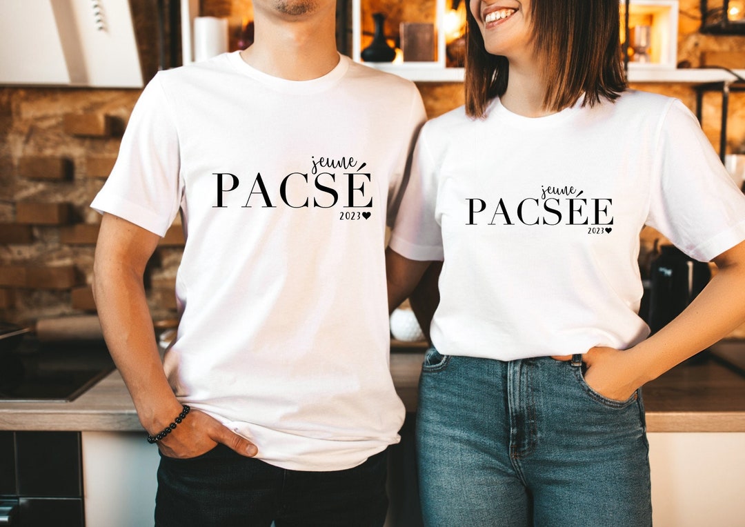 T shirt couple PACS pacsé pacsée personnalisé Etsy France