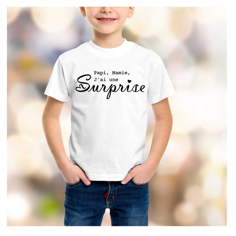 Tee shirt enfant annonce grossesse personnalisable image 2