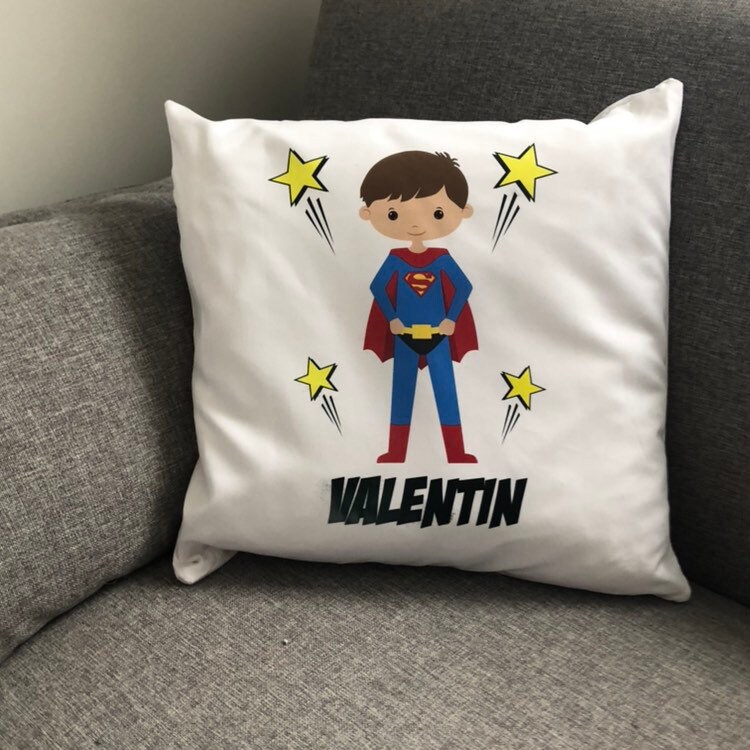 Coussin Personnalisé Super Héros Garcon