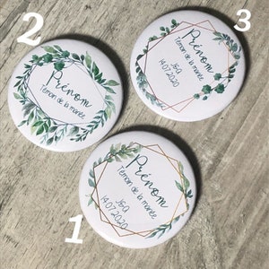 Lot personalized country wedding badge image 2