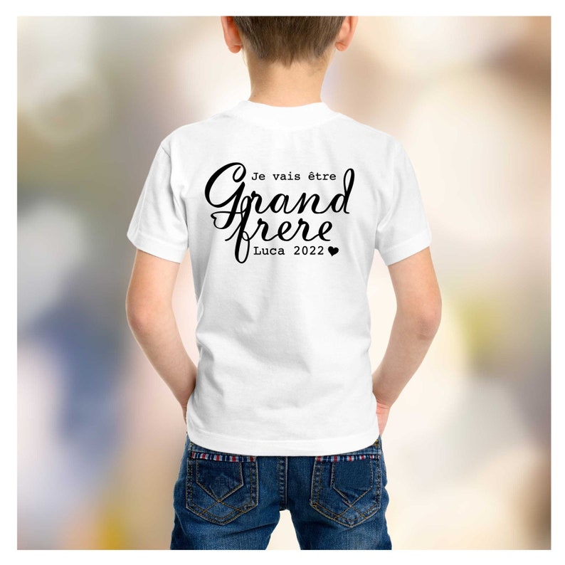 Tee shirt enfant annonce grossesse personnalisable image 5