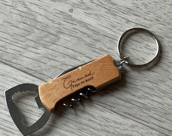 Bottle opener key ring