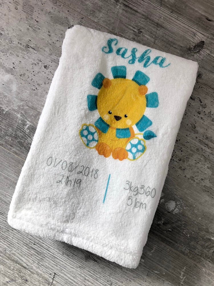Couverture Bébé Personnalisée Petit Lion