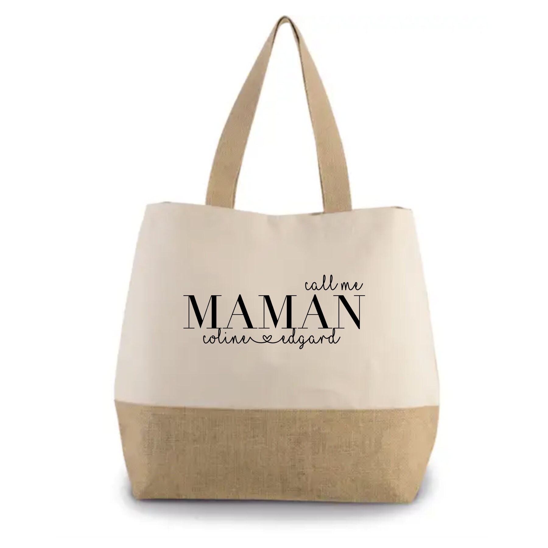 Cadeau maman. Sac brodé s comme super maman - JoliSacs et Cie