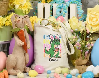 dinosaur easter tote bag