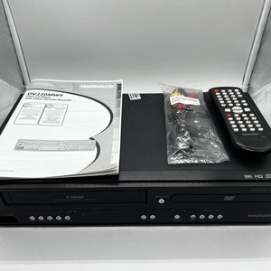 Pre-Owned Magnavox DV220MW9 DVD/VCR Combo Player - w/ Original Remote, Manual, A/V Cables & HDMI Converter