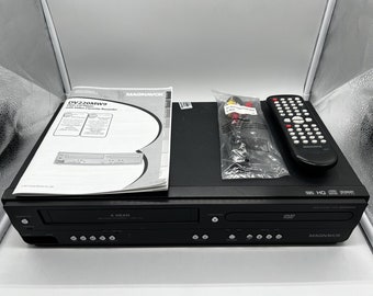 Restored Magnavox DV220MW9 DVD/VCR Combo Player - w/ Original Remote, Manual, A/V Cables & HDMI Converter