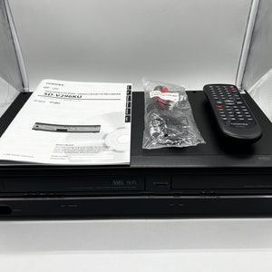 Pre-Owned Toshiba SD-V296 Tunerless DVD VCR Combo Player - w/ Original Remote, Manual, A/V Cables & Hdmi Converter