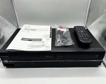 Restored Toshiba SD-V296 Tunerless DVD VCR Combo Player - w/ Original Remote, Manual, A/V Cables & Hdmi Converter