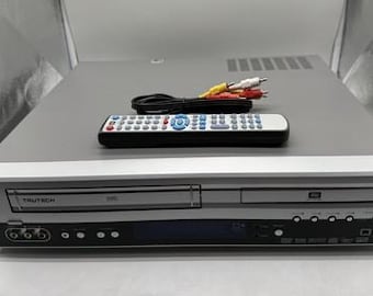 Restored Trutech DRT-S810 DVD/VCR Combo Recorder w/ Remote Control & A/V Cables (Tested)