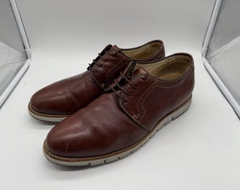 Johnston & Murphy Oxford Shoes Men's Brown Leather Lace-Up Size 10.5 M 27-1744