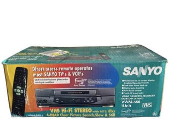 Brand New Sanyo VWM-668 4-Head Hi-Fi Stereo VCR VHS