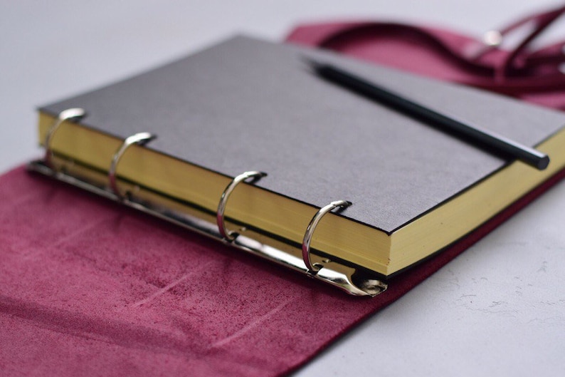 Leather Notebook Refill Ring binder refill 4 ring binder Etsy