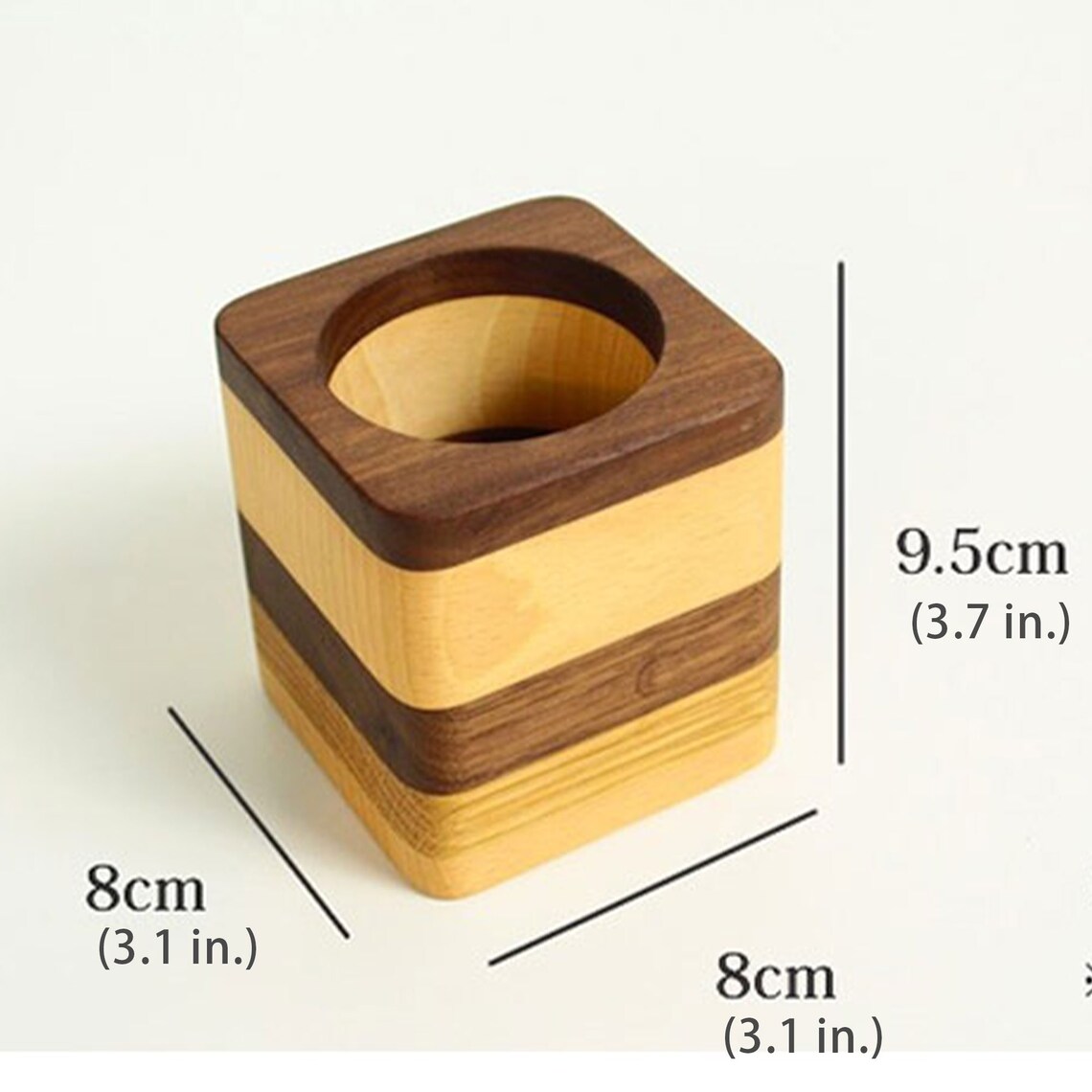 Pen Holder Wood Pencil Holder Wood Rustic Wooden Stationery Etsy