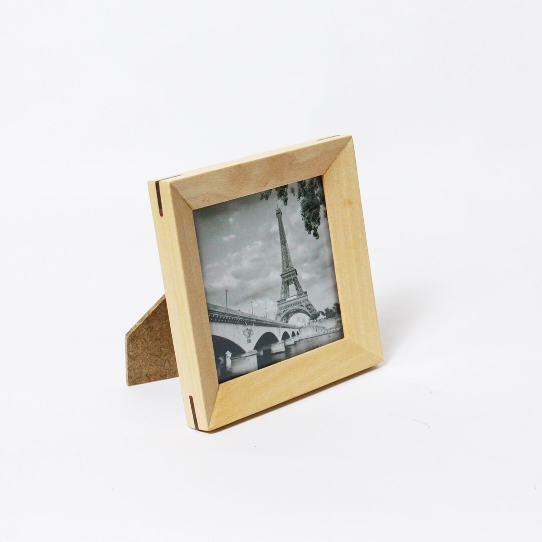 Natural Wooden Picture Frame Square Photo Frame Wall Hanging Etsy