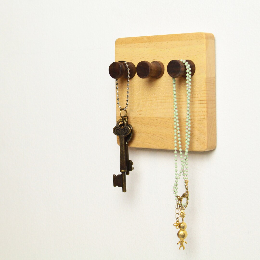 Wooden Key Hook Key Hanger Wood Key Rack tile Key Etsy