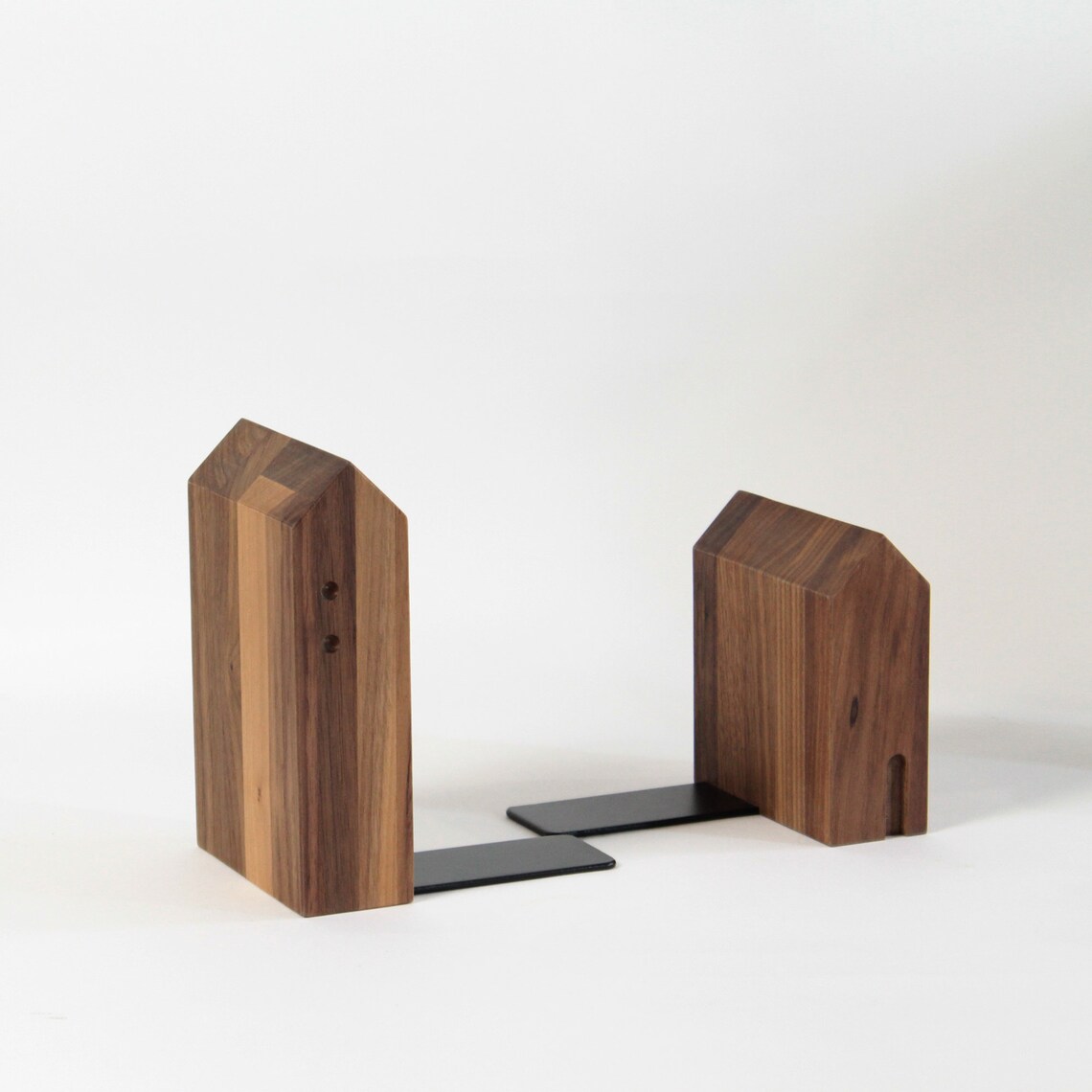 Natural Wooden Bookends Walnut Bookends Bookend Pairs Etsy