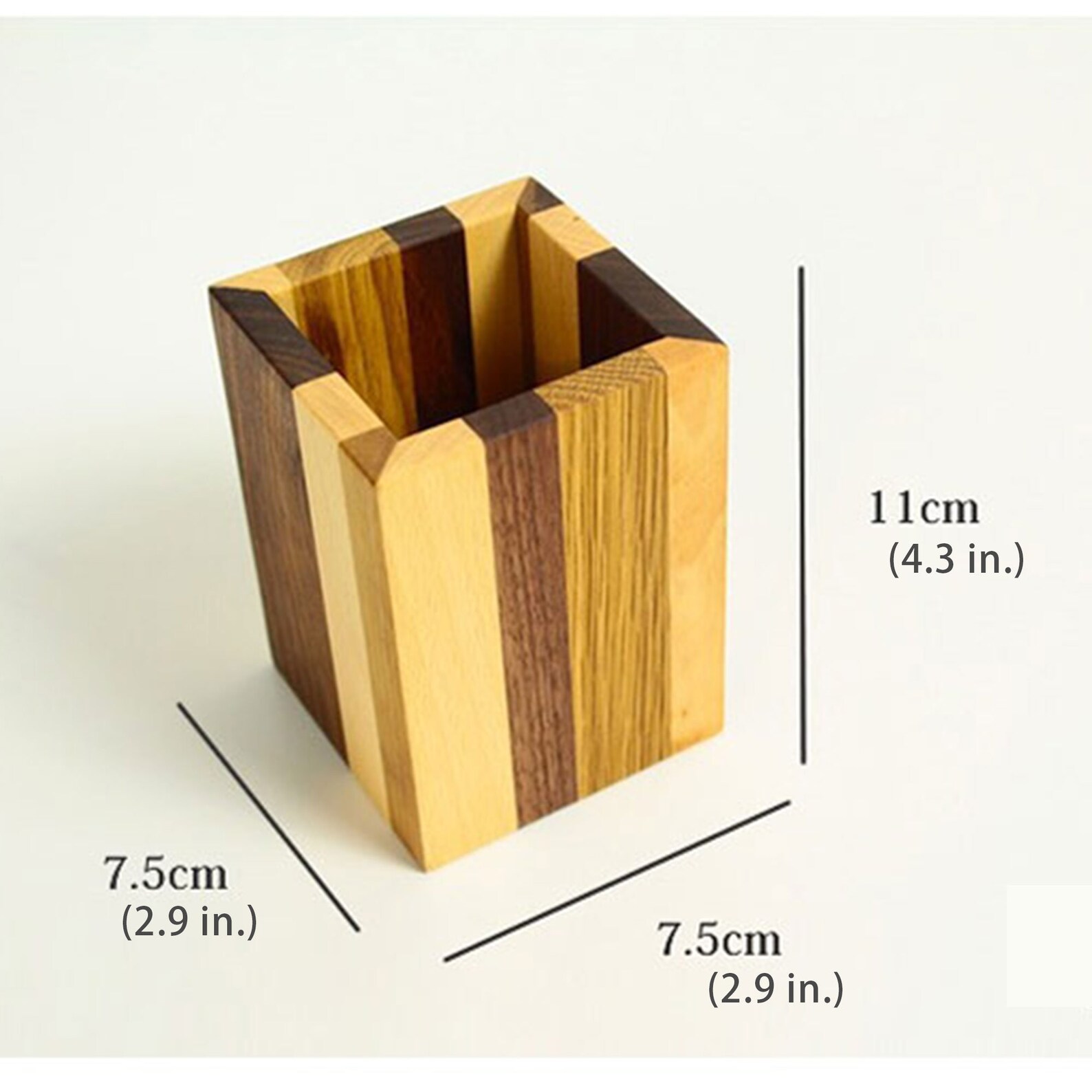 Pen Holder Wood Pencil Holder Wood Rustic Wooden Stationery Etsy