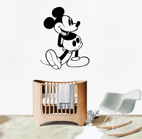 Mickey Mouse Wall Decal Boy Nursery Baby Boys Room Decor Wall Sticker Childrens Bedroom