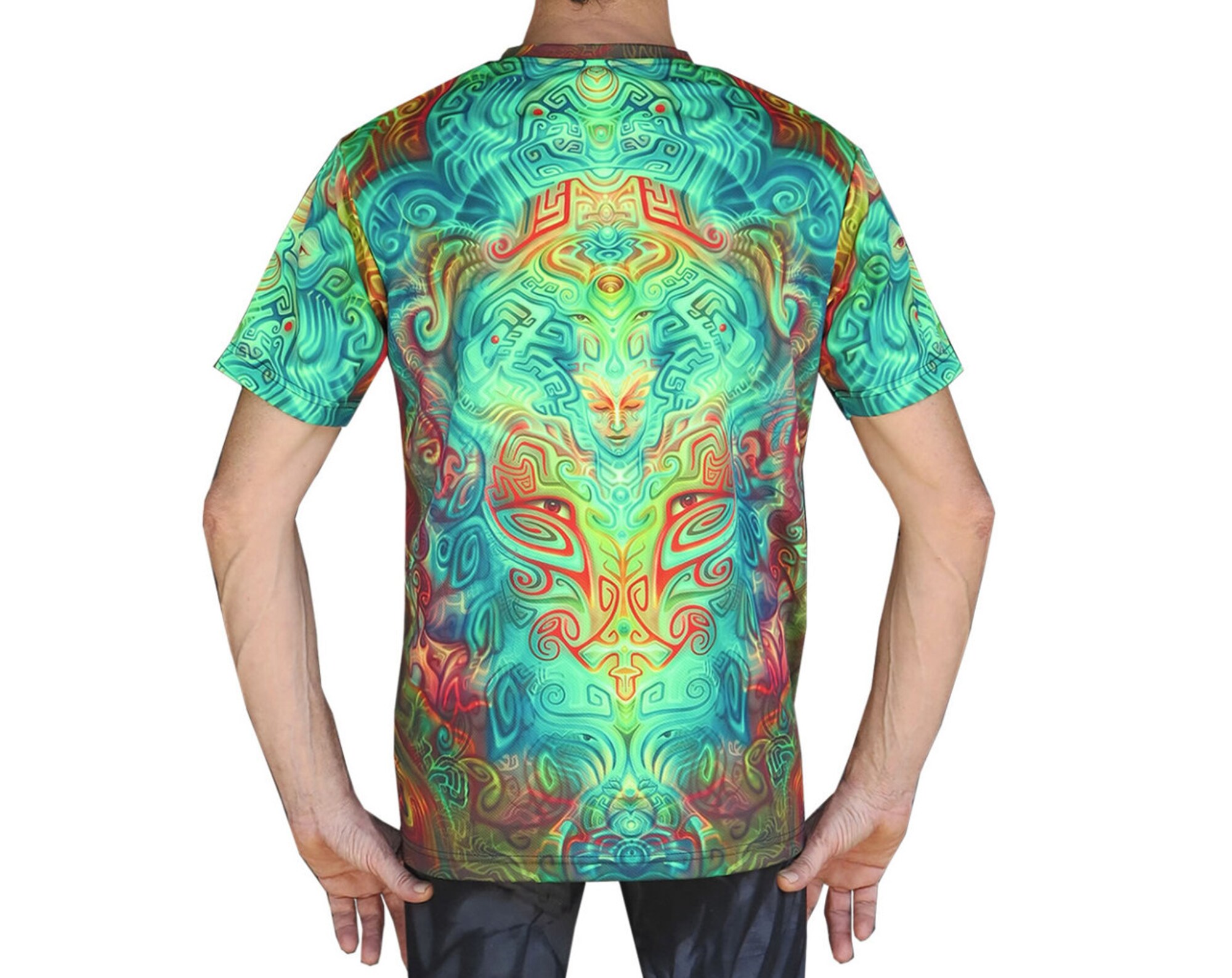 Psychedelic Ancestral Ornament UV Trippy T Shirt 3D