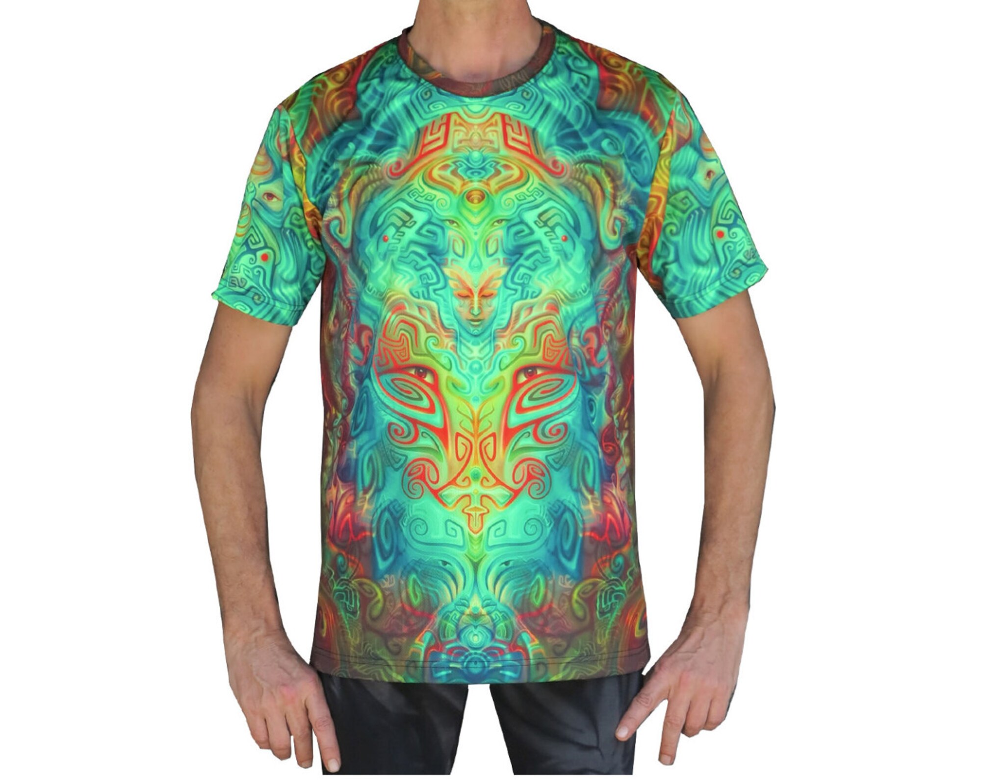 Discover Psychedelic Ancestral Ornament UV Trippy T Shirt 3D