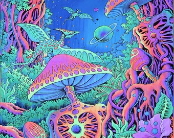 shroom art etsy