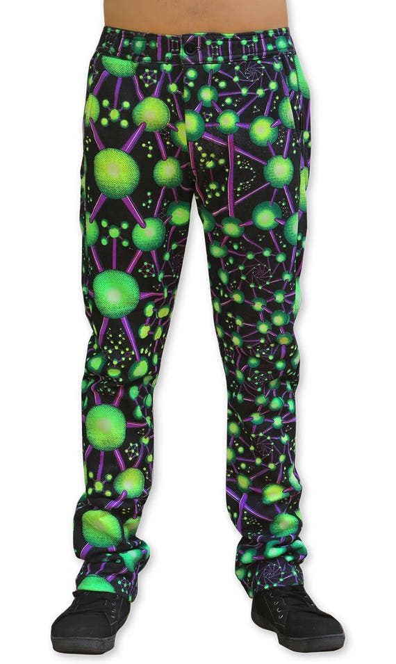 Chill Out Pants, Psychedelic 'atomic Alien', Cotton Fleece
