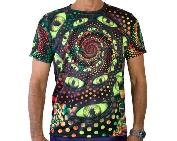 wildernis band overzee Psychedelic T Shirt 'LSD Party'. UV Active Trippy T - Etsy