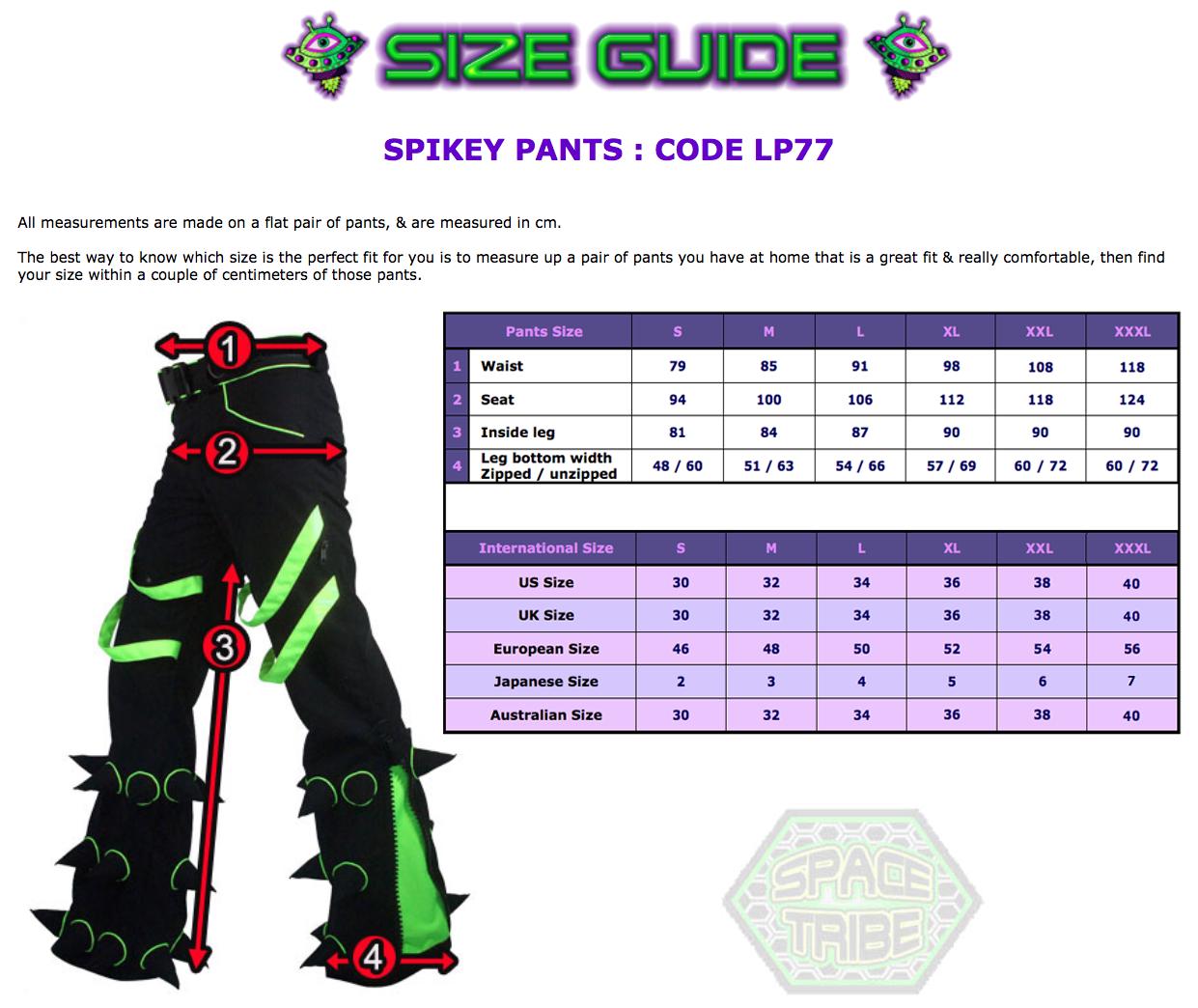 Spikey Black / UV Lime Microfibre Pants. Punk - Rave Trousers With
