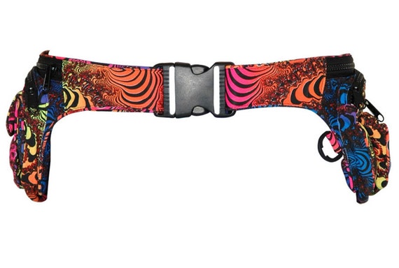 Utility Belt 'rainbow Fractal'. Festival Fanny Pack, Space
