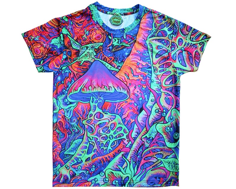 Psychedelic T shirt 'Psy Shroom'. Trippy T shirt | Etsy