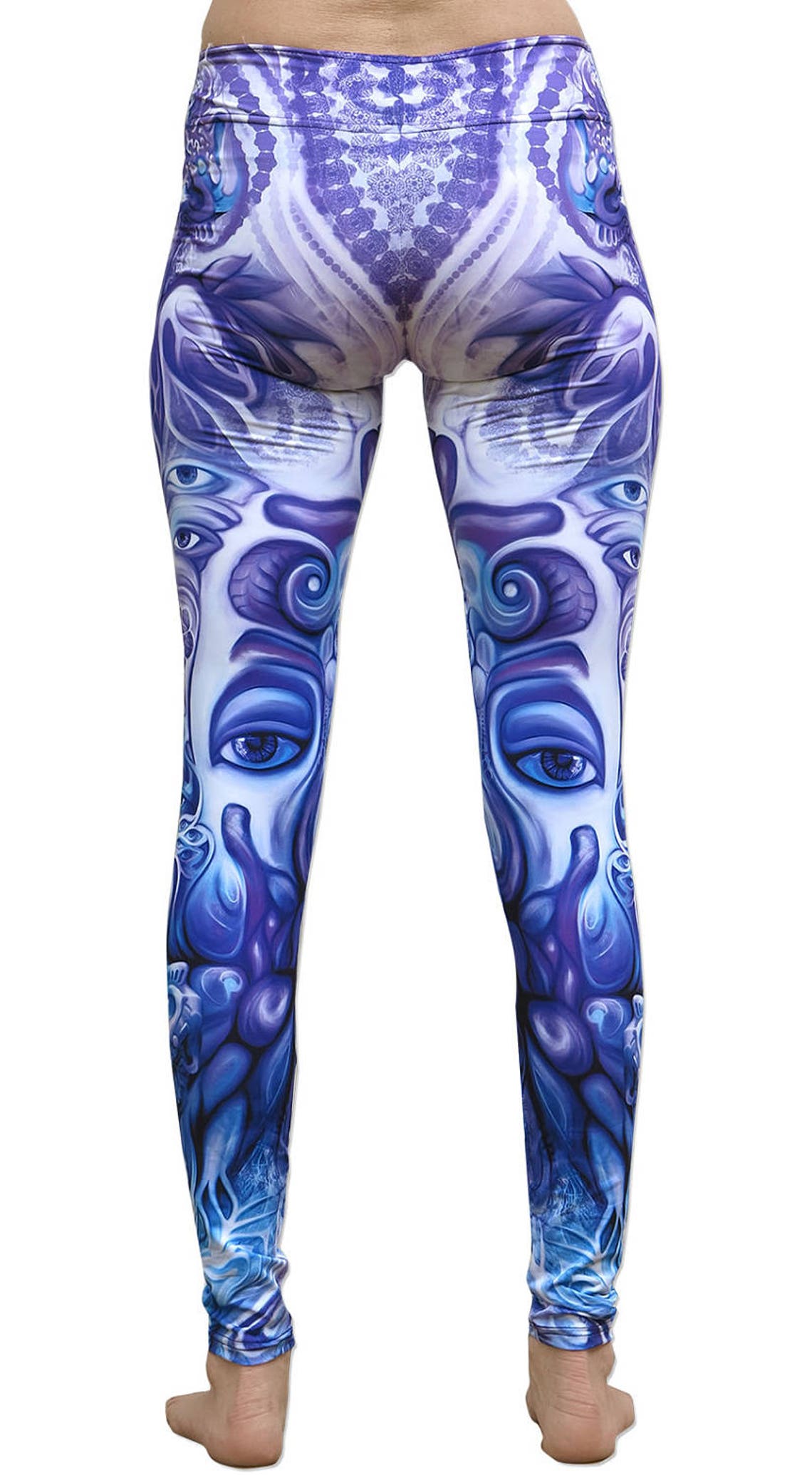 Psychedelic Leggings 'purple Plasm' Sublimation Print Etsy