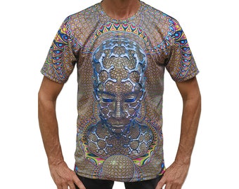 Psychedelic T shirt 'Micro Macro'. Trippy T shirt, Festival t shirt, Psy Trance, Rave wear, Psychedelic clothing, visionary art