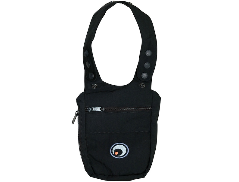 Multi-pocket festival bag Shoulder Holster money belt Black pocket holster bag document holster. Underarm passport pouch shoulder bag