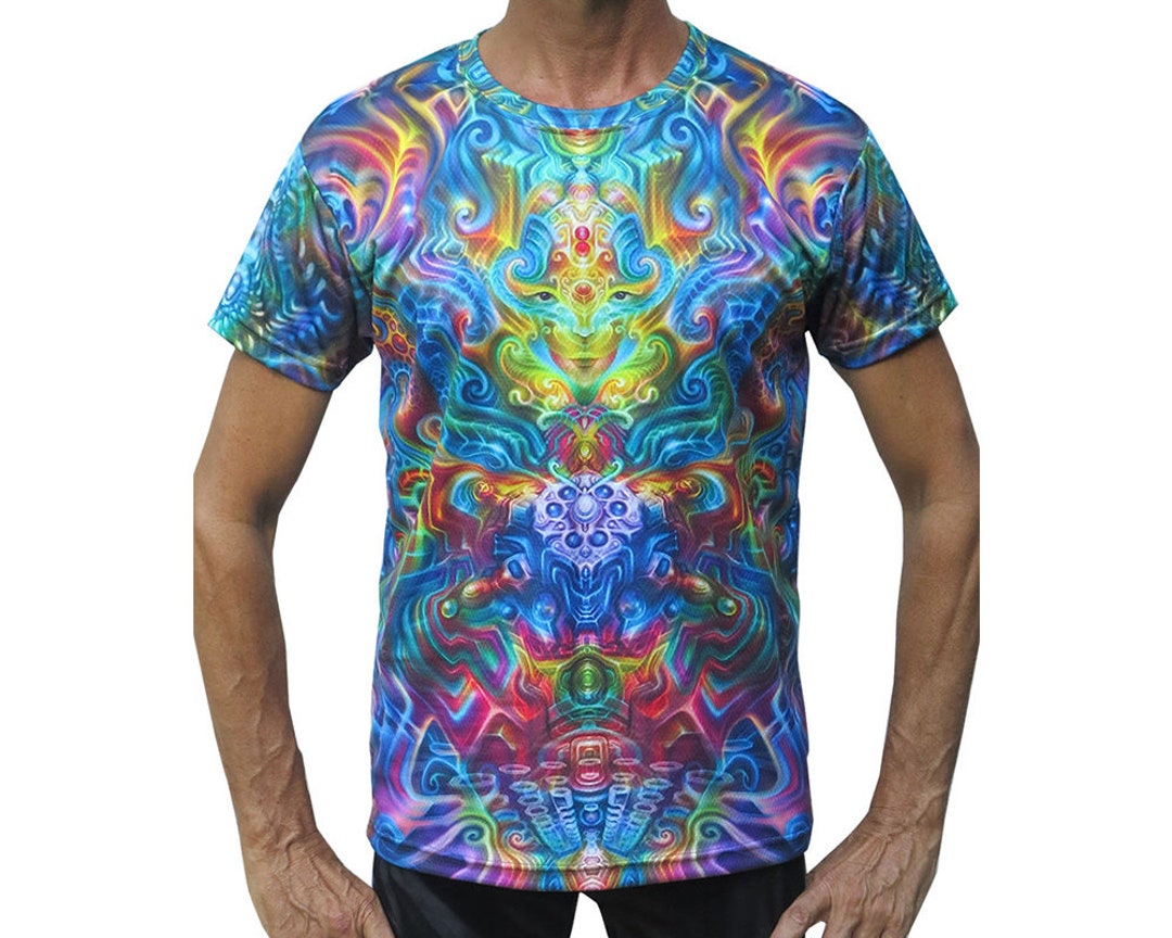 Psychedelic T Shirt 'holographic Altar'. Trippy T - Etsy