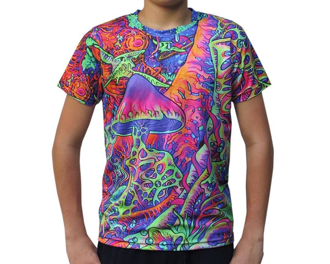 Psychedelic T Shirt 'psy Shroom'. Trippy T Shirt - Etsy Denmark
