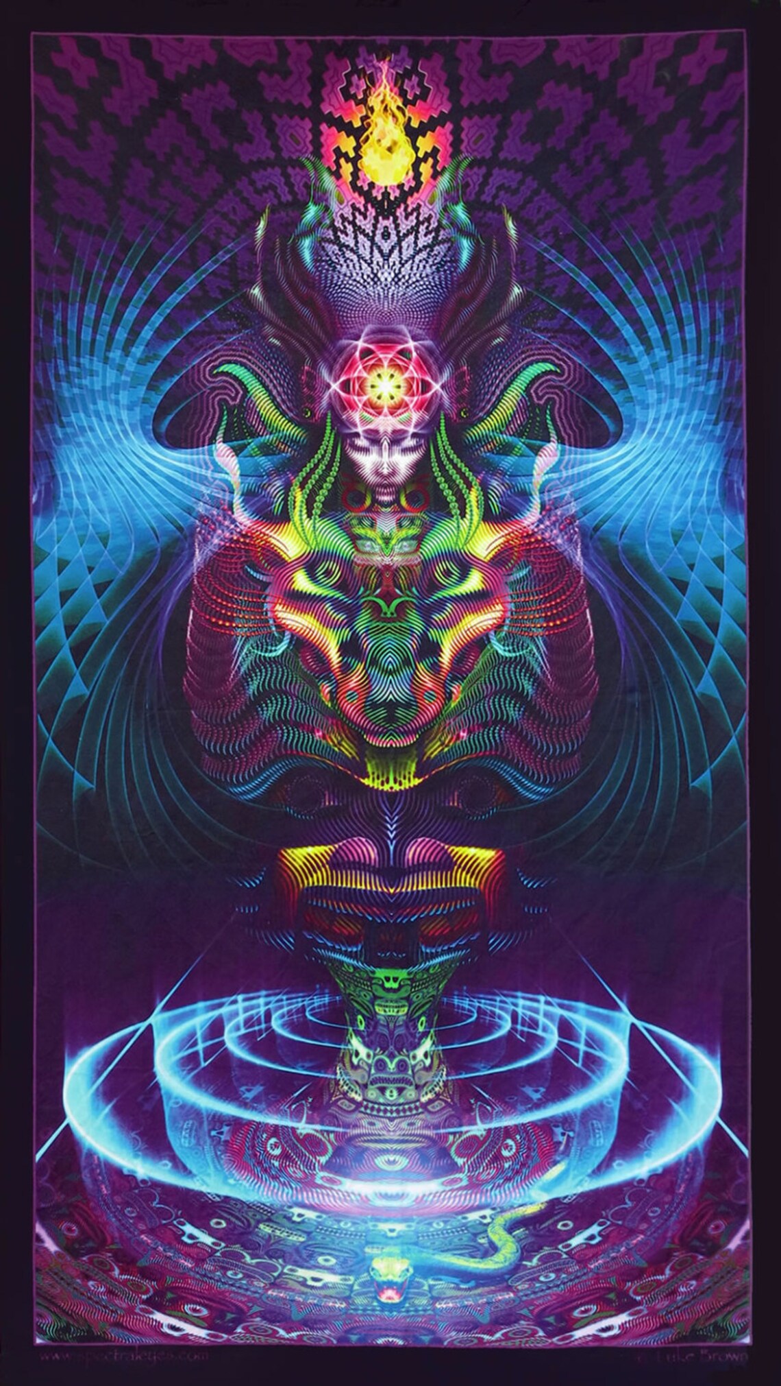 Trippy Wall Hanging Psychedelic Tapestry 'full Etsy