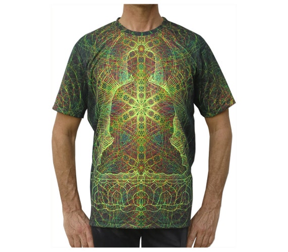 Psychedelic T shirt 'Rainbow Buddha' UV active, Trippy T shirt, Festival t shirt, Psy Trance, Rave wear, Psychedelic clothing, visionary art Psychedelic T shirt 'Rainbow Buddha' UV active, Trippy T shirt, Festival t shirt, Psy Trance, Rave wear, Psychedelic clothing, visionary art