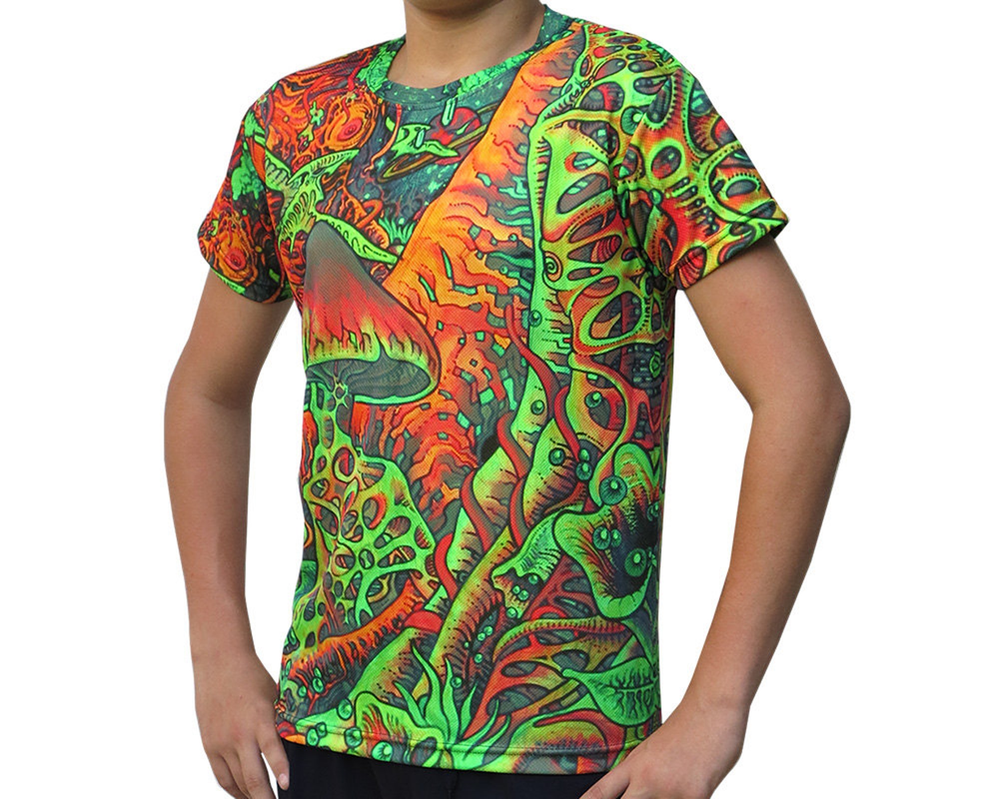 Discover Psychedelic Psy Shroom UV Trippy T Shirt 3D