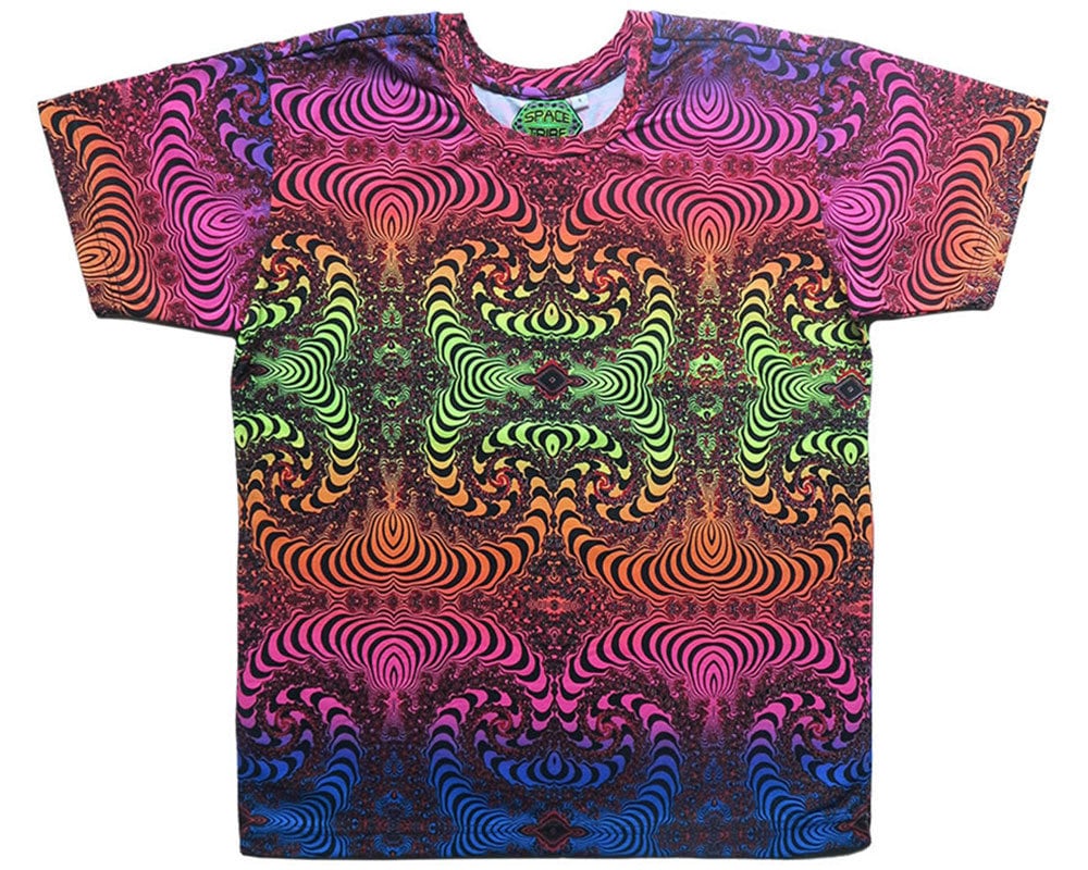 Psychedelic t shirt 'Rainbow Fractal'. Goa clothing | Etsy