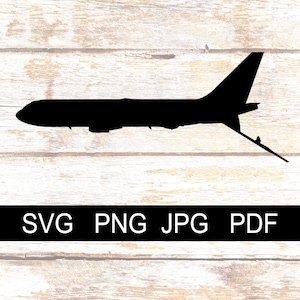 Vector KC-46 Pegasus Side View - svg, Png Jpg Pdf Studio, Studio3, Silhouette Cameo, Cricut, Instant Download