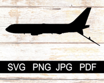 Vector KC-46 Pegasus Side View - svg, Png Jpg Pdf Studio, Studio3, Silhouette Cameo, Cricut, Instant Download
