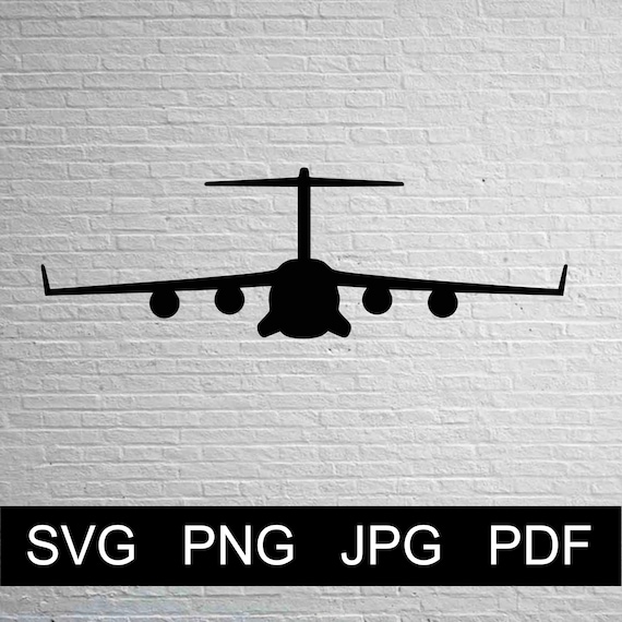 C-17 Globemaster Front-view Silhouette Svg Png Dxf Jpg, 48% OFF