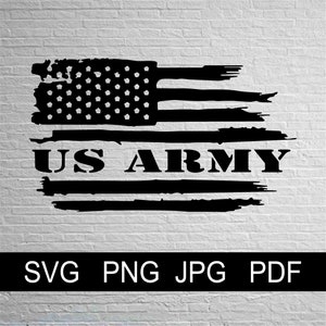 Vector US Army Rustic Weathered Flag - SVG, Png Jpg Pdf Studio, Studio3, Silhouette Cameo, Cricut, Instant Download